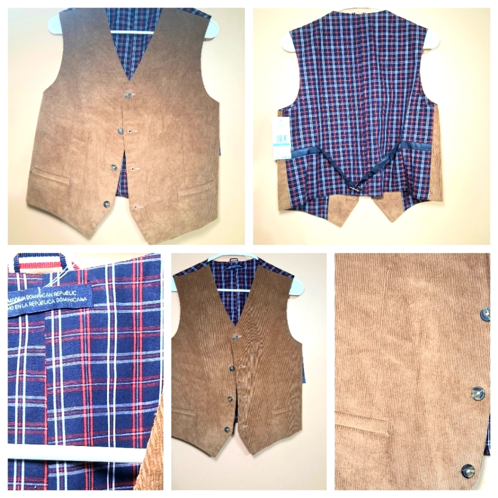 Tommy Hilfiger Tan and Blue Kids Vest